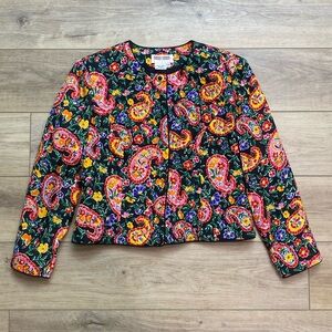Vintage Maggy‎ London Quilted Silk Evening Jacket